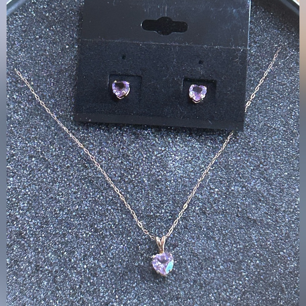 10k Gold 18 inches Necklace and Earrings sets